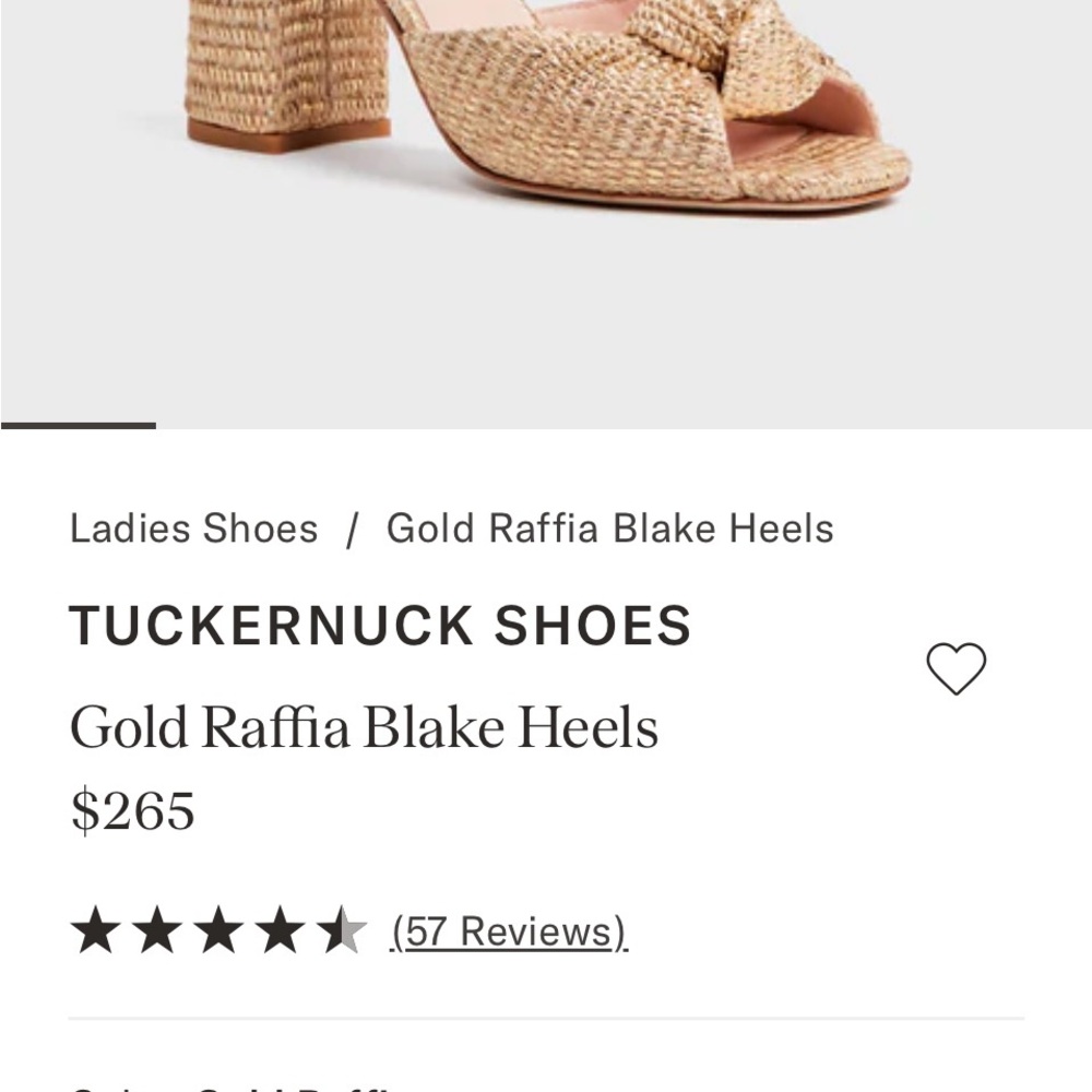 Tuckernuck gold raffia heels - Picture 4 of 7